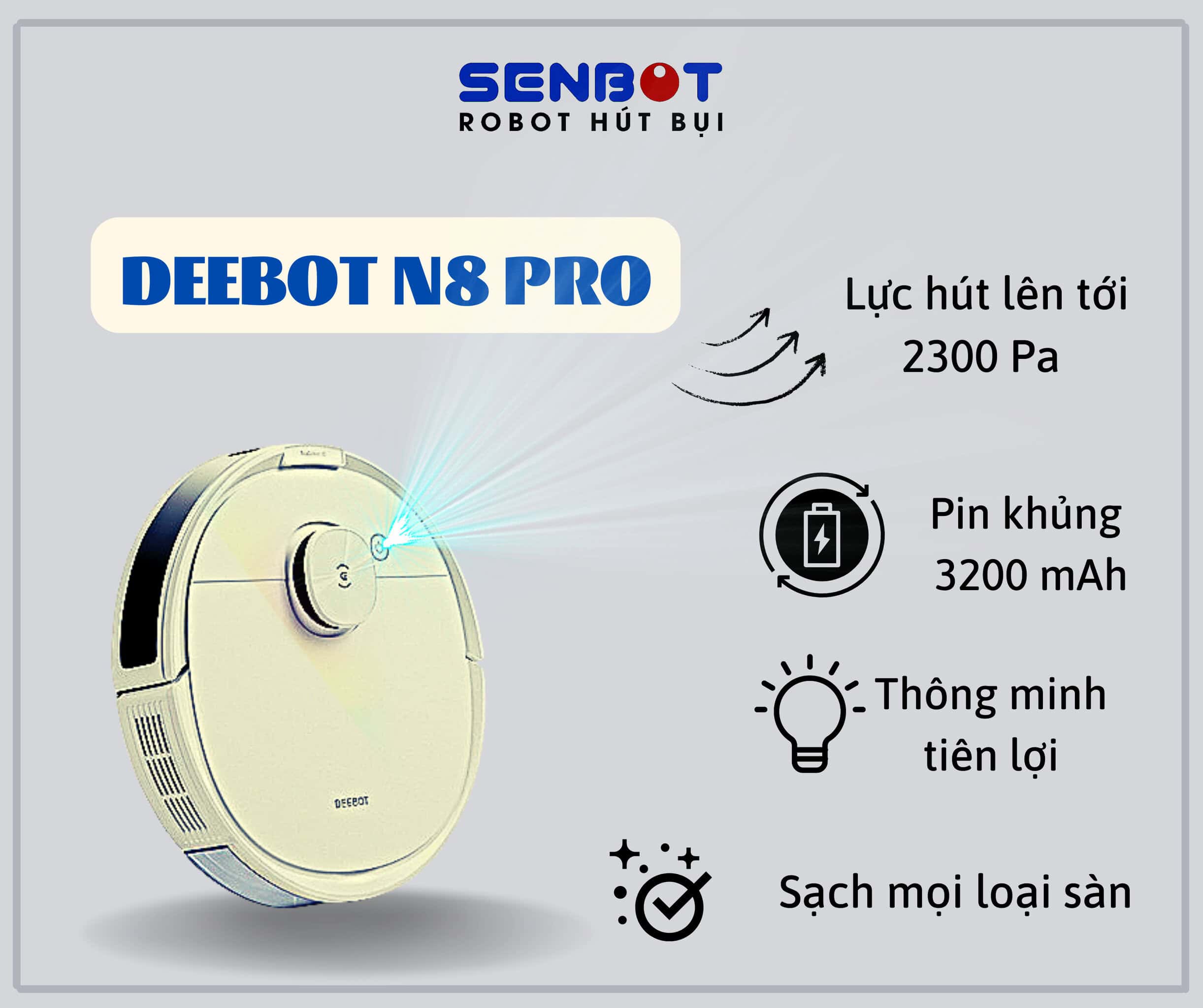 ROBOT HÚT BỤI LÀM SẠCH N8 PRO