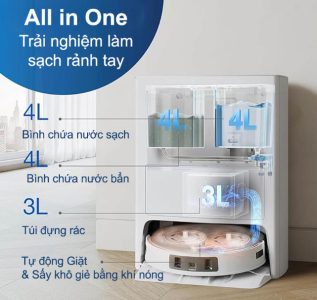 Robot hút bụi lau nhà Ecovacs Deebot T20e Omni