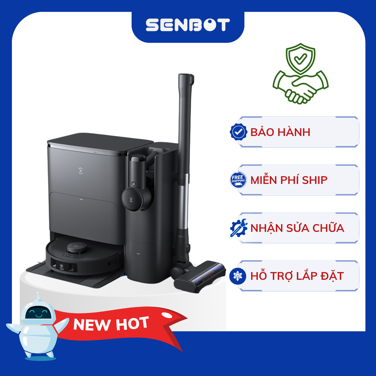 Robot hút bụi lau nhà Ecovacs Deebot T30s Combo