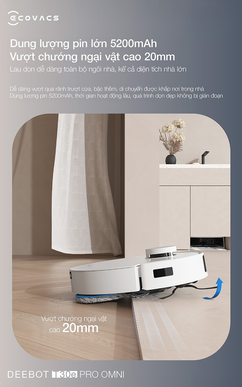 Ứng dụng ECOVACS HOME lập bản đồ TrueMapping T30e Pro Omni
