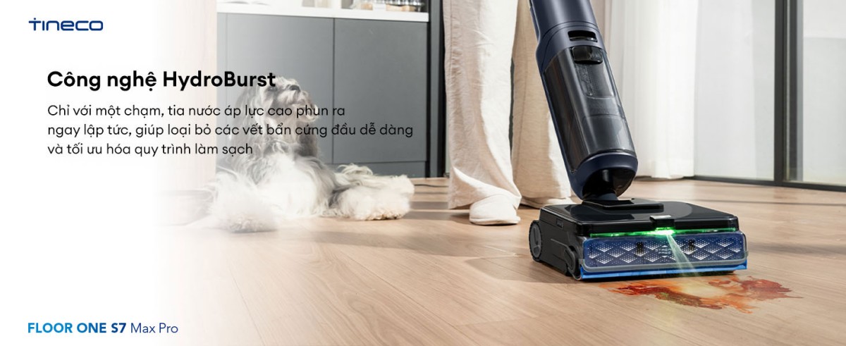 công nghệ tia nước HydroBurst Tineco S7 Max Pro