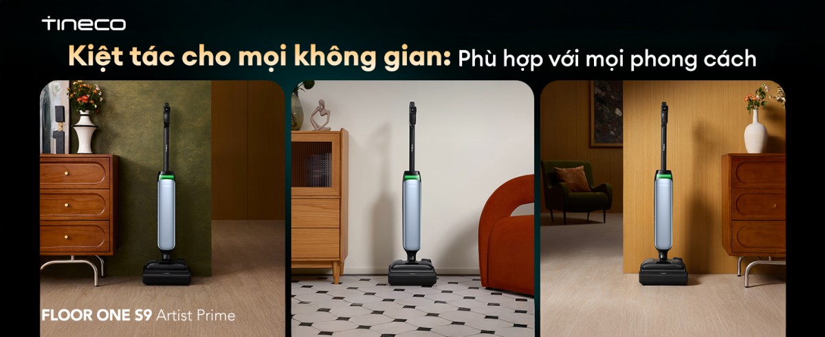 Hệ thống FlashDry tự sấy khô con lăn Tineco S9 Artist Prime