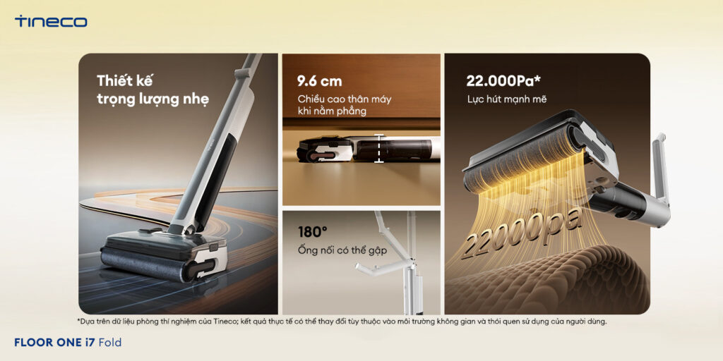 cảm biến iLoop Tineco i7 Fold tự điều chỉnh lực hút