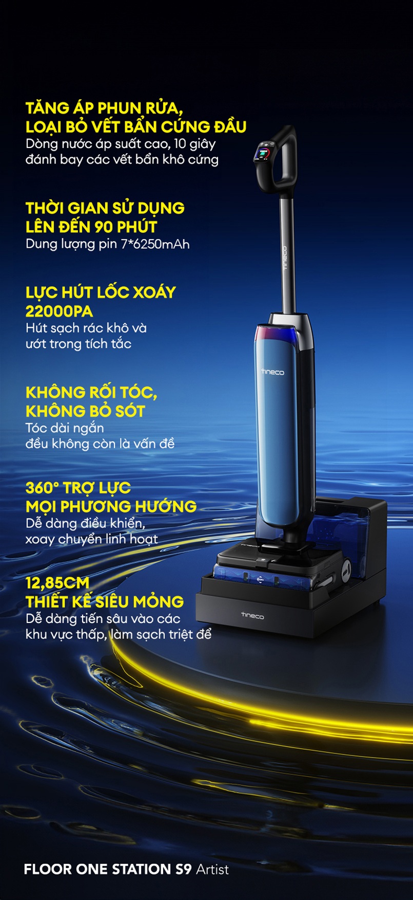 tineco floor one station s9 artist may hut bui lau san