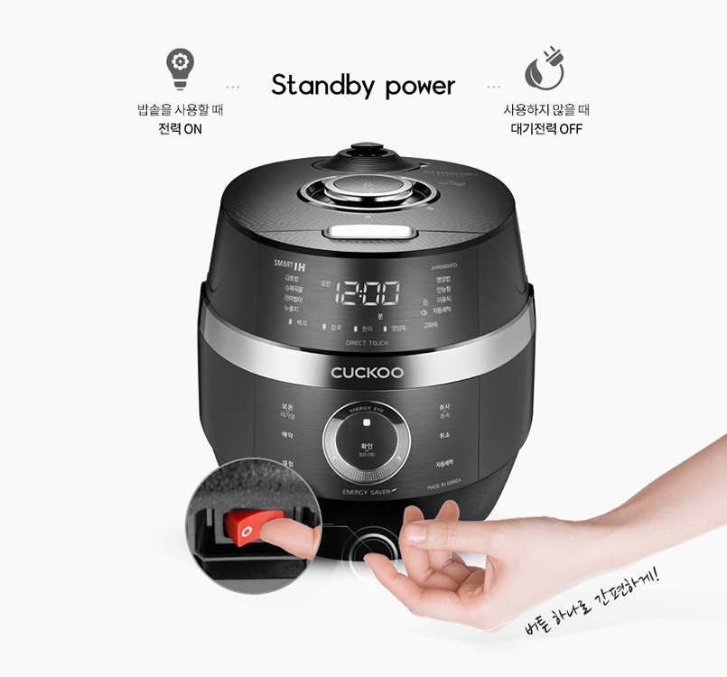 Bảng điều khiển cảm ứng 1 chạm nồi Cuckoo CRP-JHR0660FD