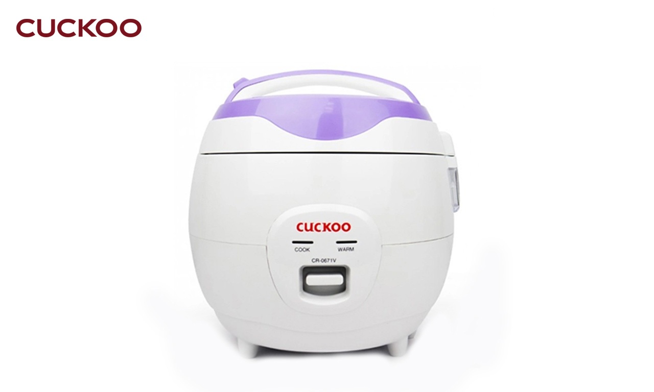 Nồi cơm Cuckoo CR-0671/VWVNCV màu trắng tím thiết kế nắp gài