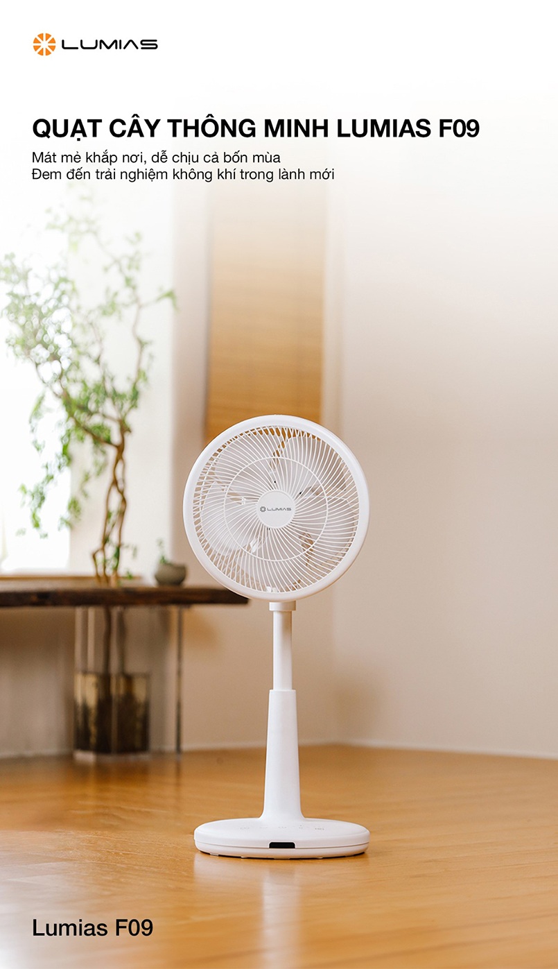 Quạt cây thông minh Lumias F09 chính hãng tại Senbot