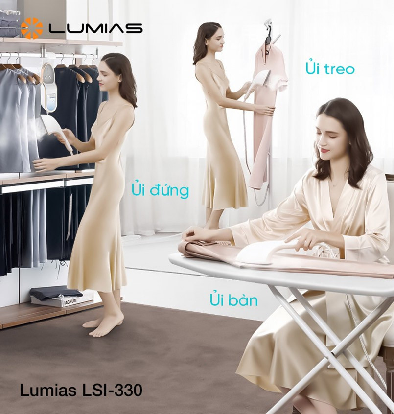 bàn là hơi nước Lumias LSI-330 330ml màu trắng