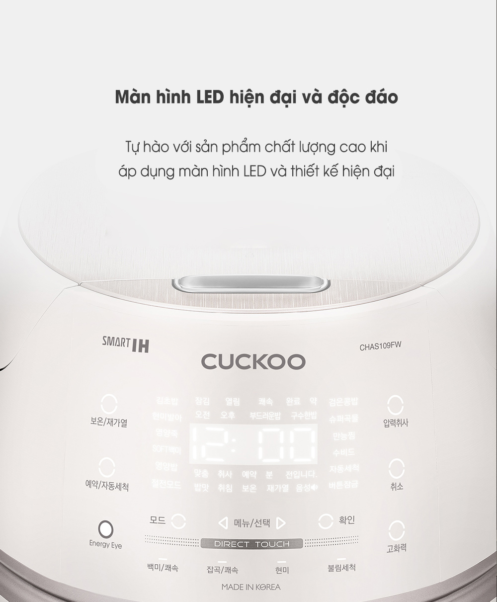 Bảng điều khiển cảm ứng LED nồi Cuckoo CRP-CHAS109FW