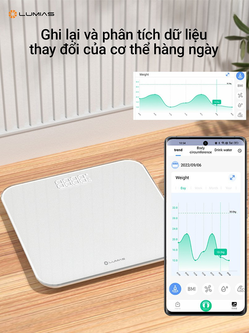 Cân Lumias Scale G25 công nghệ Step-On tự bật