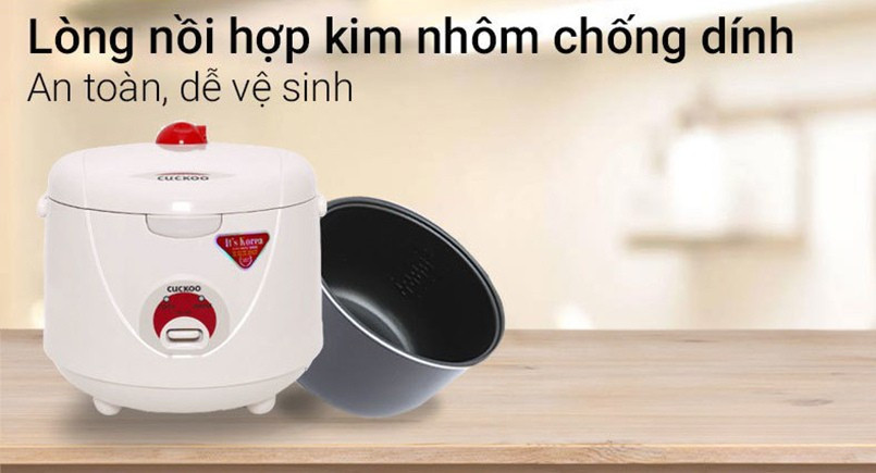 Kích thước nồi cơm Cuckoo 1.8L cho gia đình 4-6 người