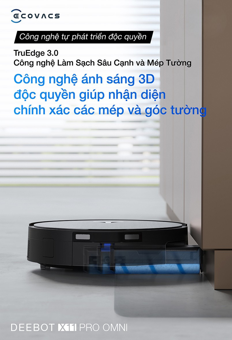 Con lăn lau OZMO ROLLER 2.0 trên Ecovacs X11 Pro Omni Auto Water