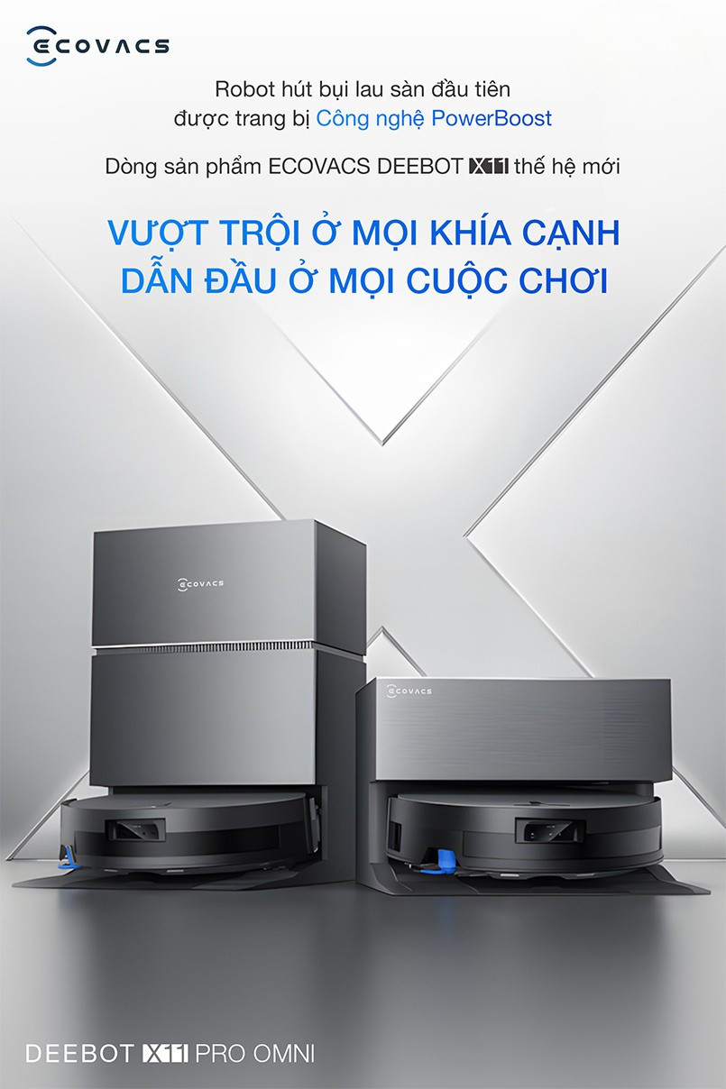 Robot hút bụi Ecovacs X11 Pro Omni Auto Water chính hãng tại Senbot